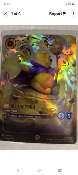 Disney Lorcana Fabled Winnie The Pooh Hunny Wizard Enchanted #227/204 English - Image 1