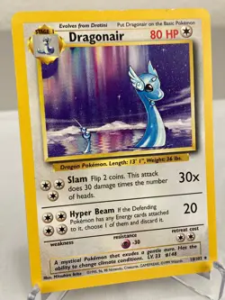 Dragonair 018/102 Base Set Rare WOTC Pokemon Card - Moderately Played - Image 2