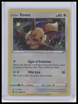 Pokemon Eevee SWSH118 Ultra Rare Holo Black Star Promo Pokemon Card - Image 1