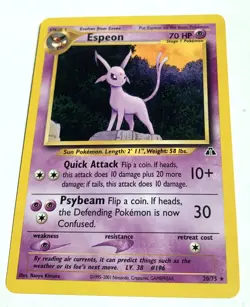 Pokemon Neo Discovery Espeon Non Holo Rare Card 20/75 Good Condition - Image 1