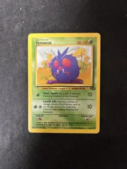 Venonat 63/64 Common 1999 Jungle Set Unlimited WOTC Pokemon Card D34 - Image 1