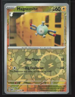 Magnemite Common SV: Scarlet & Violet 151 081/165 NM Pokemon Card Reverse Holo - Image 1