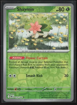 Shaymin Uncommon SV10: Destined Rivals 010/182 NM Pokemon Card Reverse Holo - Image 1