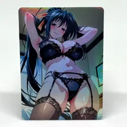 High School DxD Akeno Himejima Goddess Anime Waifu ACG Foil Card - Image 1