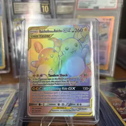 Rainbow Raichu Alolan Raichu GX Holo Card 241/236 Secret Rare, Sm-Unified Minds - Image 1