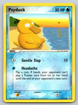 2004 Psyduck 70/109 Common Pokemon Card EX Team Rocket Returns Regular MP - Image 1