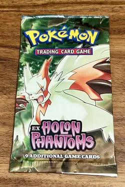 Pokemon EX Holon Phantoms Booster Pack (9 Cards) Zangoose Artwork - Sealed 2006 - Image 1