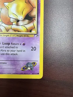 Pokemon Card Sabrina's Abra Gym Heroes 1st Edition Common 91/132 LP+ - Image 5