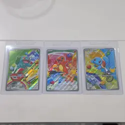 Pokemon first partner 2026 Holo Bulbasaur Charmander Squirtle Card Lot 3 - Image 1