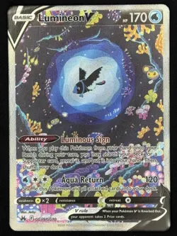 Lumineon v GG39/GG70 Crown Zenith: Galarian Gallery Ultra Rare Card NM+ - Image 1