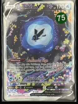 Lumineon v GG39/GG70 Crown Zenith: Galarian Gallery Ultra Rare Card NM+ - Image 3