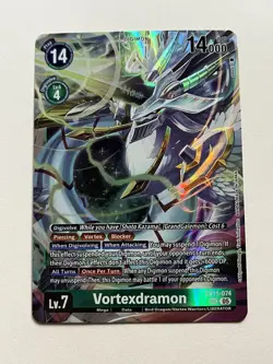 Digimon Card Game Dawn of Liberator Vortexdramon EX11-074 SEC NM - Image 1