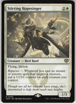 MTG Stirring Hopesinger NM Secrets of Strixhaven Magic 35 - Image 1