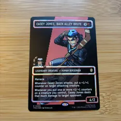 MTG TMNT Casey Jones, Back Alley Brute Borderless Surge Foil Pixel 0090 - Image 1