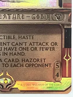 Hazoret the Fervent NM Masterpiece Series: Amonkhet Invocations 027/054 MTG Foil - Image 4