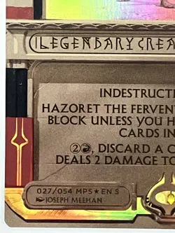 Hazoret the Fervent NM Masterpiece Series: Amonkhet Invocations 027/054 MTG Foil - Image 5