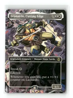 Leonardo, Cutting Edge (Borderless) R Teenage Mutant Ninja Turtles 211 NM - Image 1