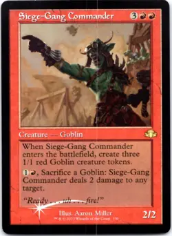 Siege-Gang Commander (Retro Frame) (Foil) Dominaria Remastered, 330 NM - Image 1