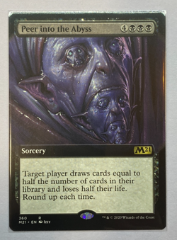 MTG - Core Set 2021 - Peer into the Abyss - Extended Art - NM - Image 1
