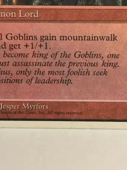 1995 vintage Goblin King Fourth Edition played Magic the Gathering original - Image 3