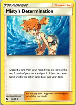 Misty's Determination 62/68 Uncommon Hidden Fates Pokemon Near Mint - Image 1