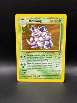 Pokemon TCG Nidoking Card 11/130 Base Set 2 Holo Rare - Image 1