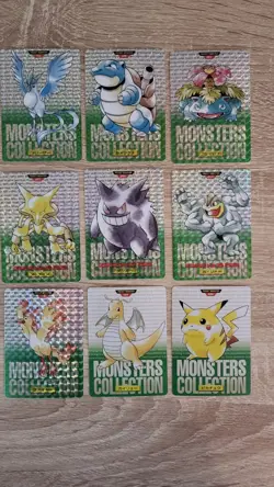 9 x Bandai Carddass Japanese Pokemon Pocket Monster Cards Mint/Near Mint - Image 1