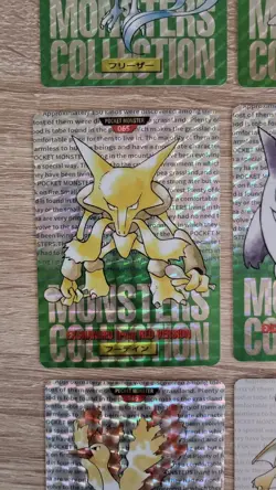 9 x Bandai Carddass Japanese Pokemon Pocket Monster Cards Mint/Near Mint - Image 3