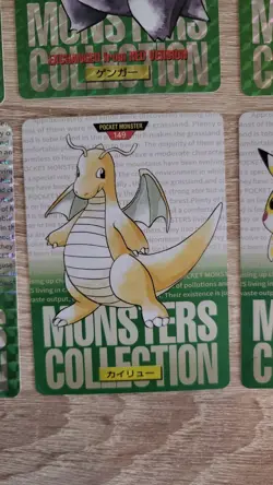 9 x Bandai Carddass Japanese Pokemon Pocket Monster Cards Mint/Near Mint - Image 5