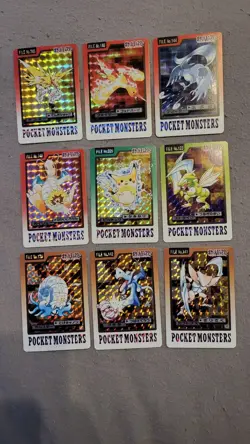 Bandai Carddass Pokemon Japanese Pocket Monsters Cards Set Mint/near Mint - Image 1