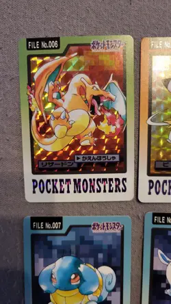 Set Of 6 Bandai Carddass Pokemon Japanese Pocket Monsters Cards Mint/near Mint - Image 2
