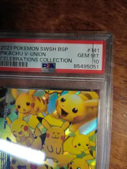 PSA 10 Pikachu V-Union 141 Black Star Promo Celebrations Collection Pokemon Card - Image 3