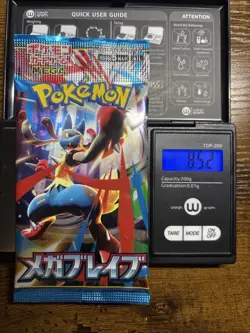 Heavy 8.52g Pokemon Sealed Mega Brave Japanese M1L Booster Pack - Image 1