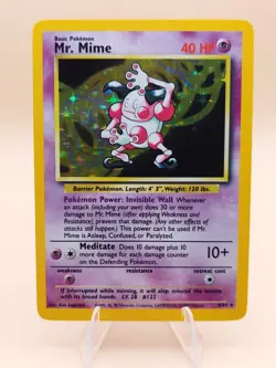 Mr. Mime (No Symbol) Holo Rare Jungle 6/64 Pokemon Card - WOTC 1999 - Image 1
