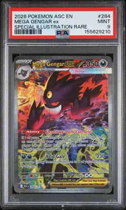 Pokemon 2026 Mega Gengar ex 284/217 SIR Ascended Heroes MINT PSA 9 - Image 1