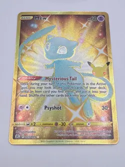 Mew 025/025 - Celebrations 25th Anniversary Gold Full Art Pokemon - LP - Image 3