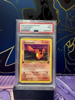 Pokemon 2000 Rocket CHARMANDER 1ST Edition #50 PSA 9 Mint - Image 1
