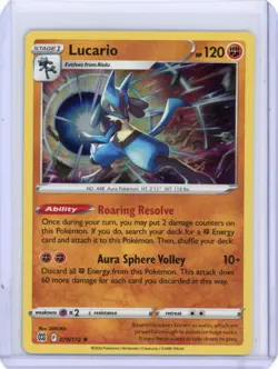 Lucario 79/172 Holo Rare - 2022 Brilliant Stars - Pokemon TCG - Image 1