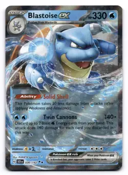 Blastoise ex NM 30/142 Holo Stellar Crown Pokemon Double Rare - Image 1