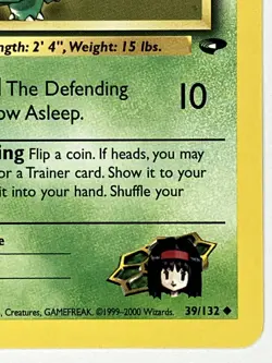 Erika's Bulbasaur NM 39/132 Unlimited Gym Challenge Pokemon TCG Regular - Image 4