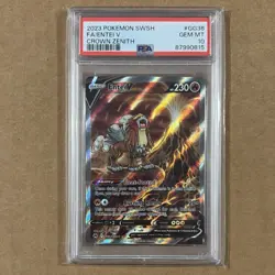 Entei V GG36/GG70 Pokemon TCG Crown Zenith Ultra Rare Holo PSA 10 2023 - Image 1