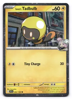 Iono's Tadbulb NM Cosmos Holo Journey Together 052/159 Pokemon TCG Holo - Image 1