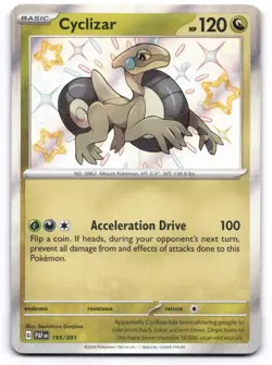 Cyclizar NM 195/091 Baby Shiny Paldean Fates Pokemon TCG Holo - Image 1