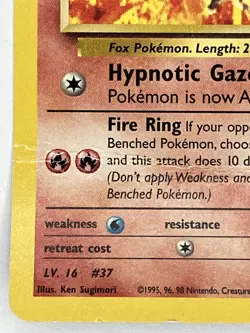 Brock's Vulpix HP DMG W Stamp 37/132 Gym Challlenge WOTC Promo Pokemon TCG Reg - Image 5