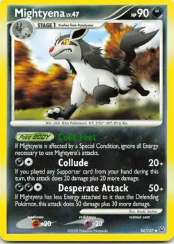 Mightyena 54/127 Platinum Uncommon NM Pokemon TCG - Image 1