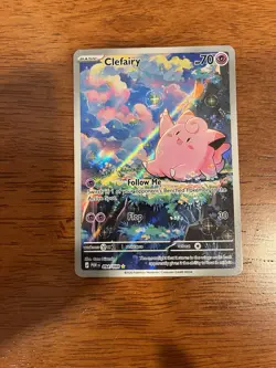 Pokemon Lillie's Clefairy Special Illustration Rare Holo 190 HP Sv09 184/159 - Image 1