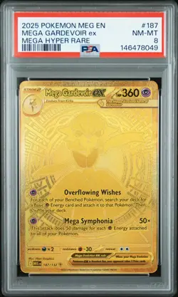 2025 POKEMON MEG EN-MEGA EVOLUTION MEGA HYPER RARE #187 MEGA GARDEVOIR EX PSA 8 - Image 1