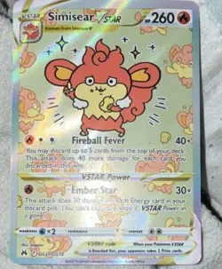 Pokemon Simisear VSTAR GG37/GG70 Crown Zenith Ultra Rare Holo Full Art - Image 1