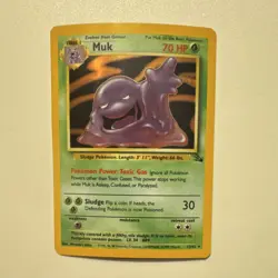 Pokemon Muk Holo Rare Fossil 1999 70 HP Sludge 30 13/62 - Image 1
