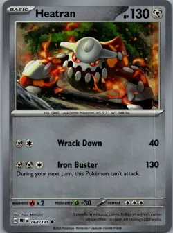 [NM] SV Prismatic Evolutions #68/131 Heatran Master Ball Pokemon - Image 1